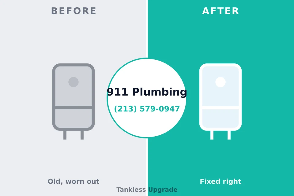 Before and after: plumbing repair El Cerrito, CA